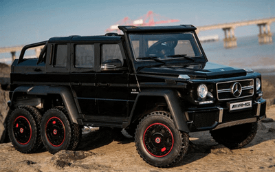 Электромобиль детский "Mercedes-Benz G63-AMG 4WD" шестиколёсный,  чёрный, 12V