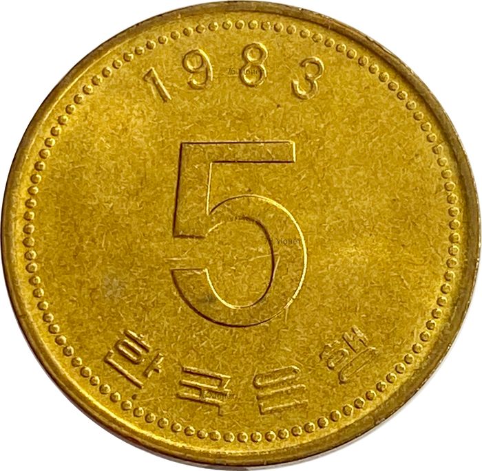 5 вон 1983 Южная Корея