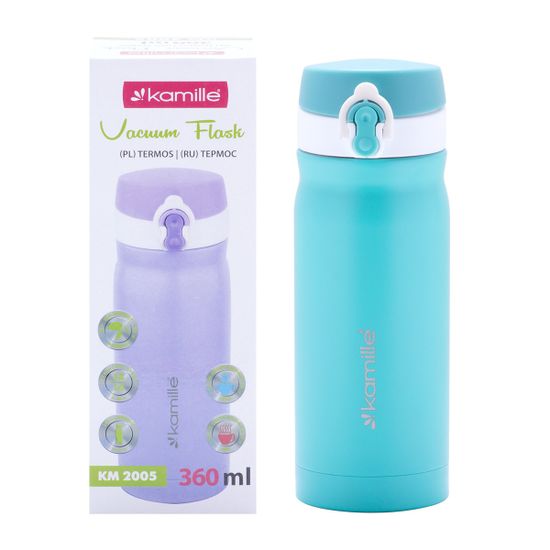 Термос-бутылка 360 мл. из нержавеющей стали Kamille KM-2005