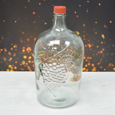 Бутыль винная 5л БК-38, бесцветная (ВЛАД)