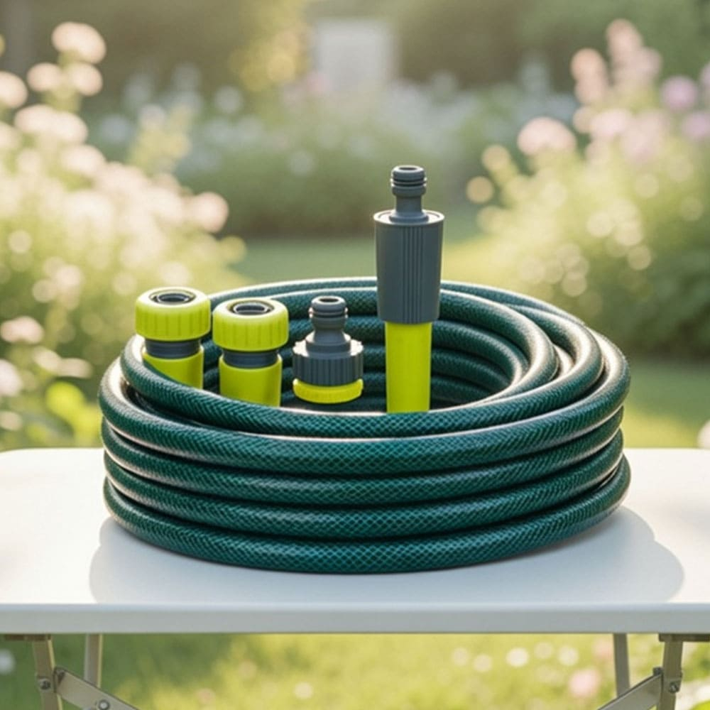 Набор для полива 1/2": шланг ПВХ 15м, коннектор 2шт, штуцер 1шт, наконечник 1шт) "Inbloom"