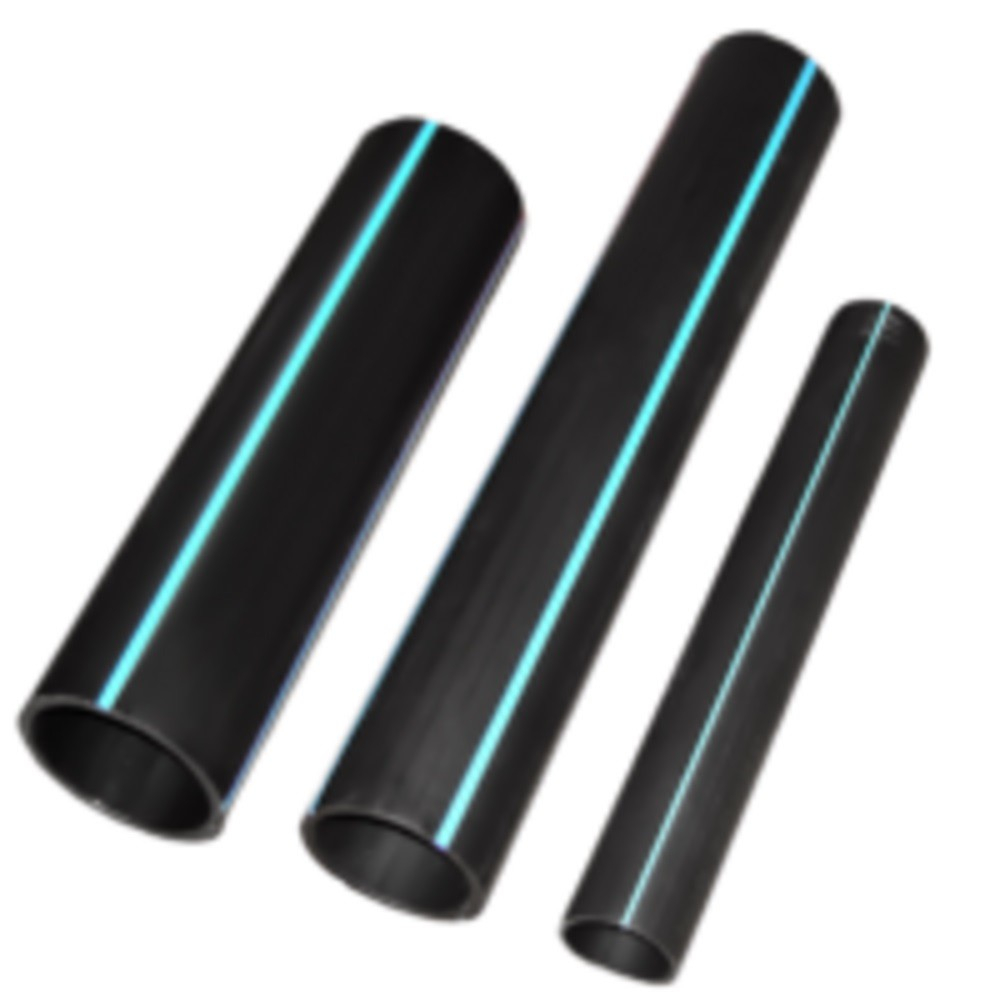 Труба ПНД ПЭ100 32х2,0 SDR17 питьевая черная с синей полосой, (200)