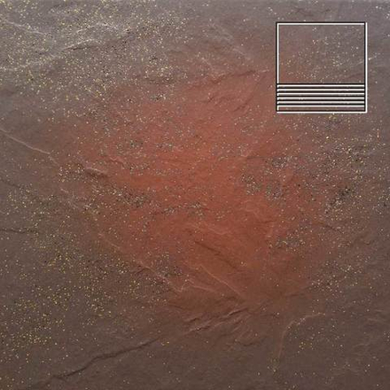 Paradyz Semir Brown - Ступень простая структурная с насечками 300x300x8,5