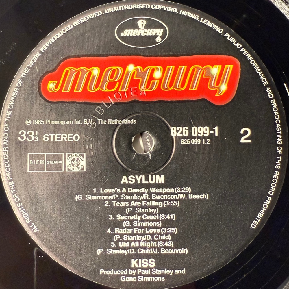 Kiss - Asylum (Голландия 1985г.)