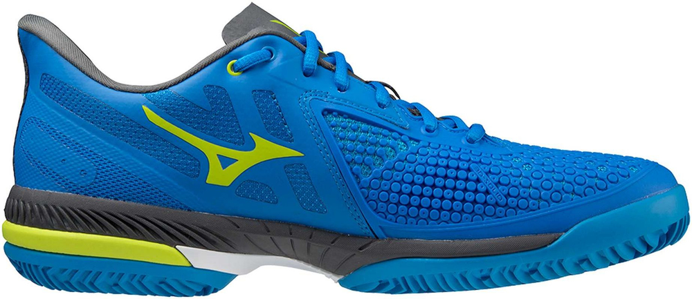 Теннисные кроссовки Mizuno Wave Exceed Tour 5 CC - peace blue/acid lime/iron gate