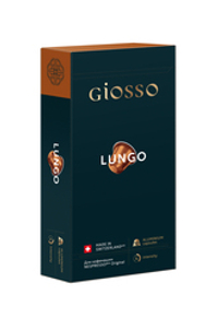 "LUNGO" GIOSSO Кофе натур-й жарен-й молотый в алюмин.капсул.(52г.*10 кол-во ед.в коробке)
