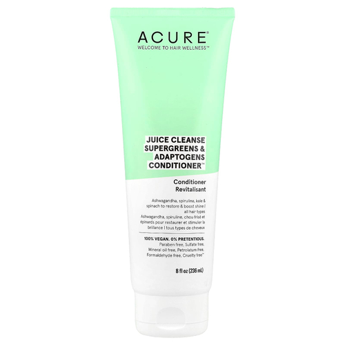 ACURE, Juice Cleanse Supergreens & Adaptogens Conditioner ™, для всех типов волос, 236 мл (8 жидк. Унций)