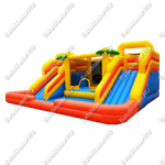 Надувной батут-горка "Тропический рай" 7*6*3,5 м