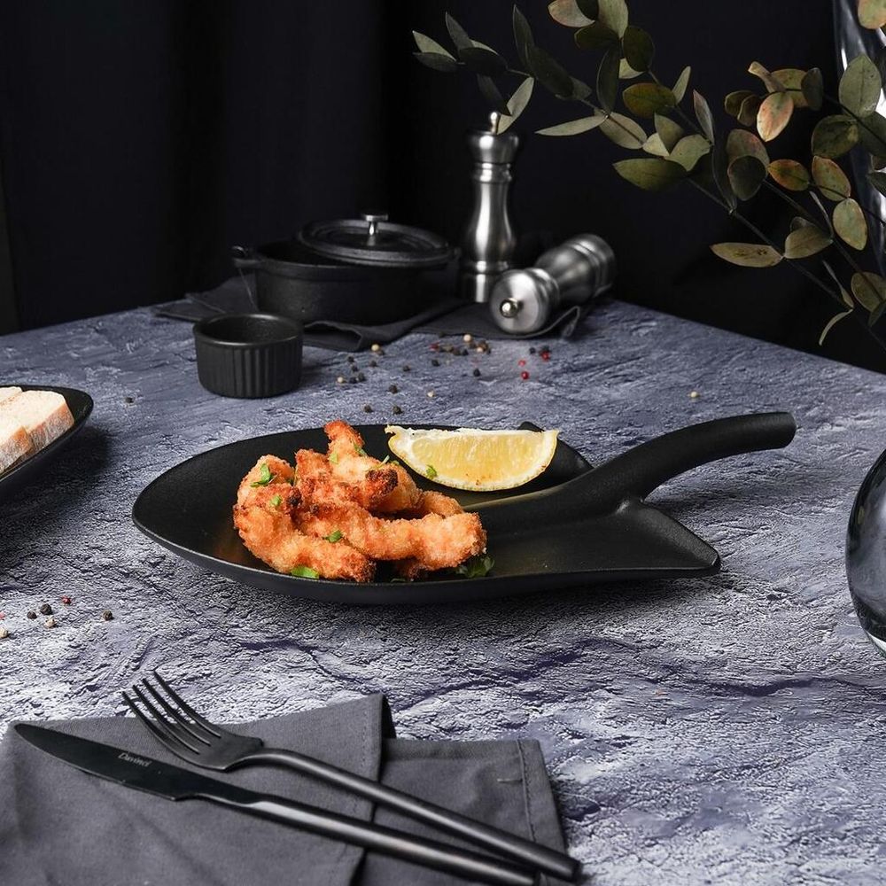 Блюдо "Лопата" 35,5*20*3,6 см черное Black Raw Stellar P.L. Proff Cuisine [1]