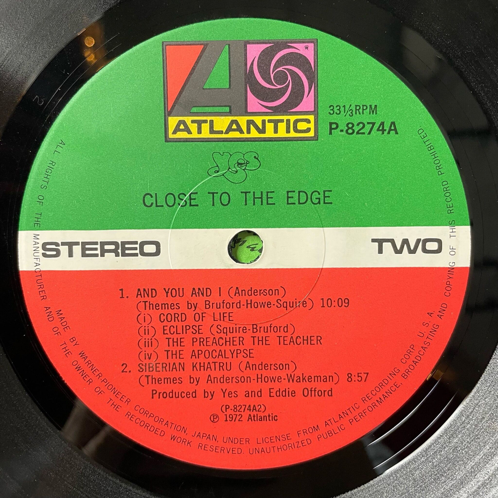 Винтажная виниловая пластинка LP Yes Close To The Edge (Japan 1972) (No Obi)