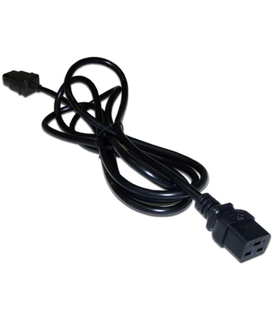 Шнур питания C19-C14, 220В, 10А, черный, 0.5 метра