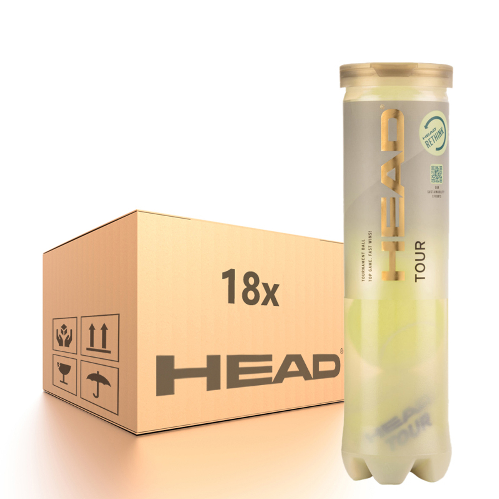 Упаковка теннисных мячей Head Tour - 18 x 4B