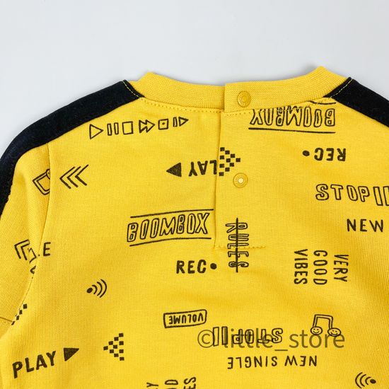 Свитшот из футера "Play" горчица