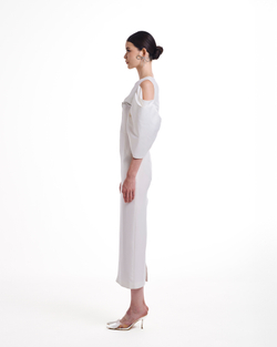 Платье Fleur (Флёр) с бантом, белый