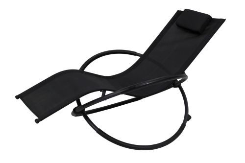 Лежак Концепт арт.WR-C010, текстилен (черный) "Garden story" УЦЕНКА