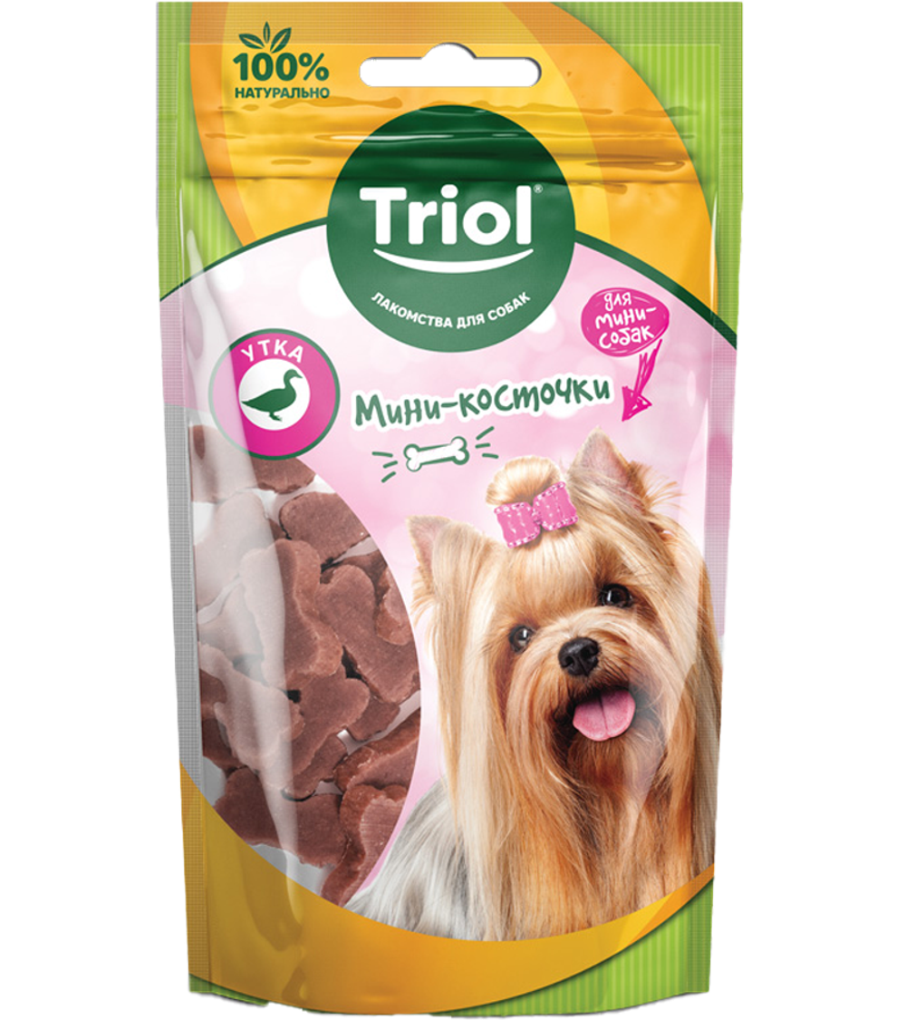 Лакомство для мини-собак «Мини-косточки из утки», 50гр., Triol