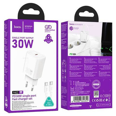 Зарядное устройство для Type-C Hoco N62 PD30W (white)