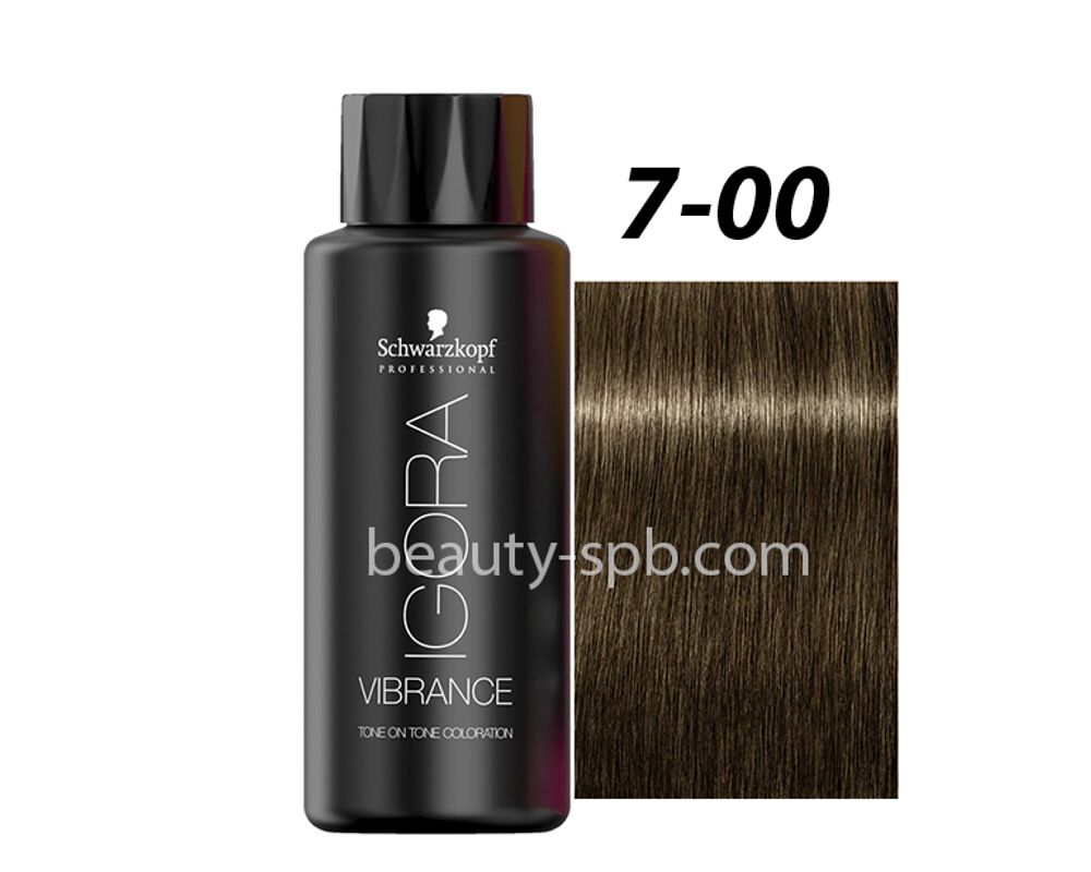 Schwarzkopf Professional IGORA VIBRANCE 7-00 Средний русый натуральный экстра Демиперманентный краситель 60мл