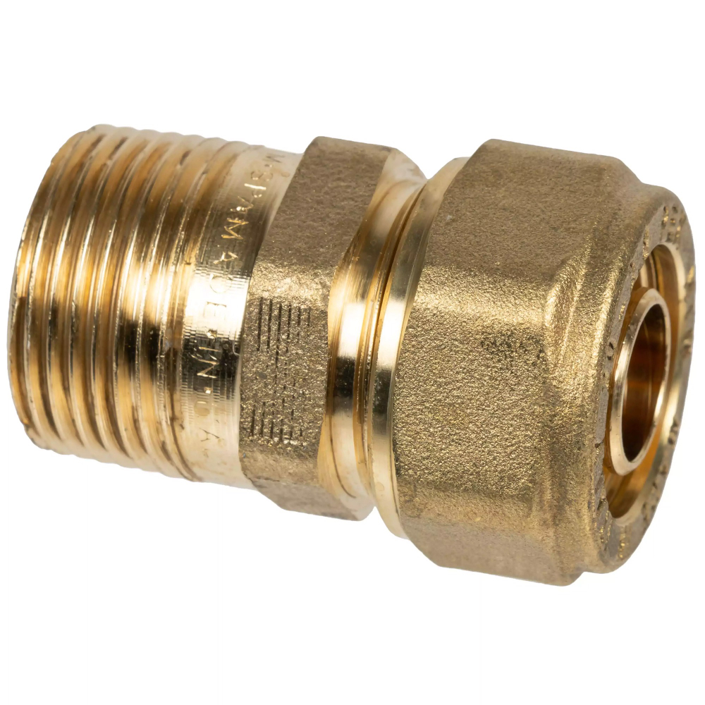 Штуцер зажимной Usystems с наружной резьбой 20x2,8-3/4"НР