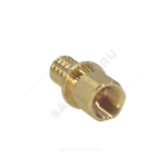 Муфта для PE-X труб аксиальная латунь Дн 25х1/2" ВР РОС