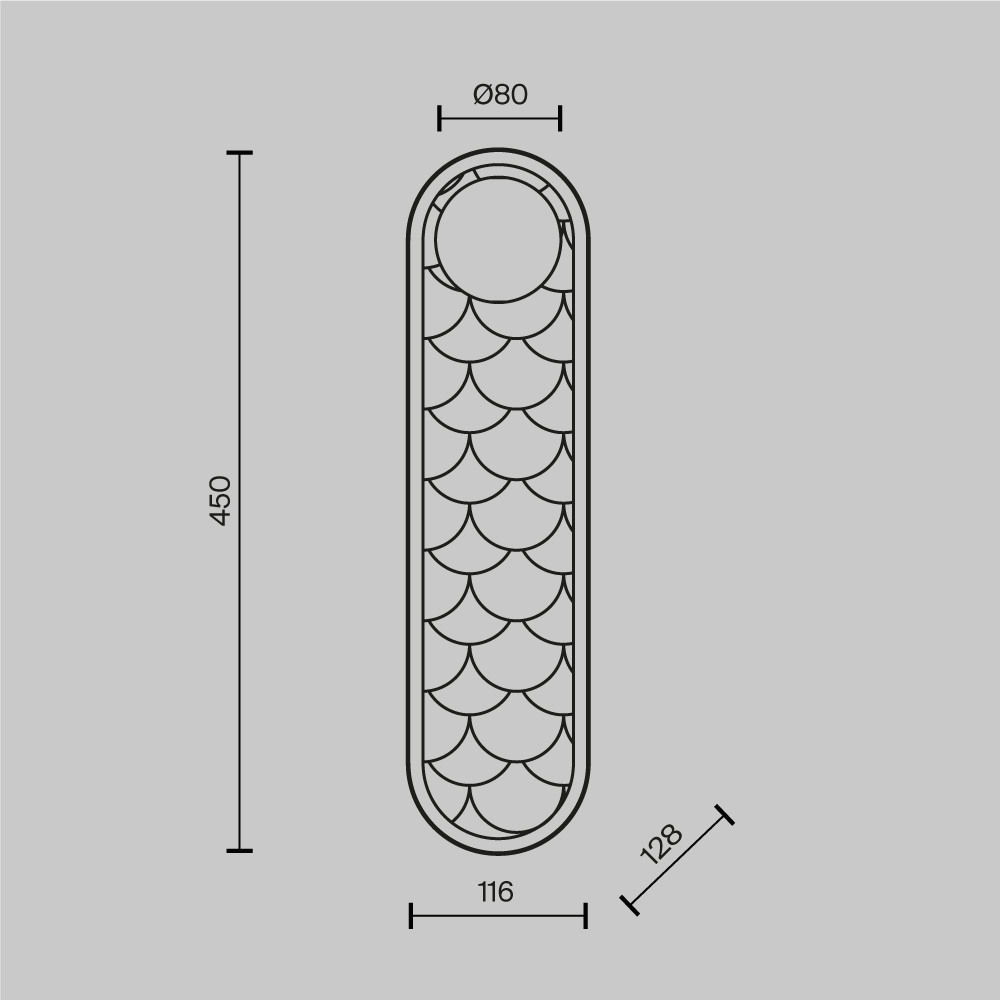 Настенный светодиодный светильник Maytoni Perlamour MOD473WL-L25BSK