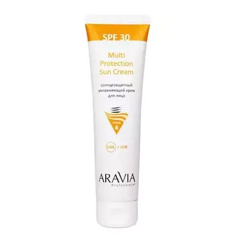Солнцезащитный увл. крем для лица Multi Protection Sun Cream SPF 30, 100 мл ARAVIA Prof