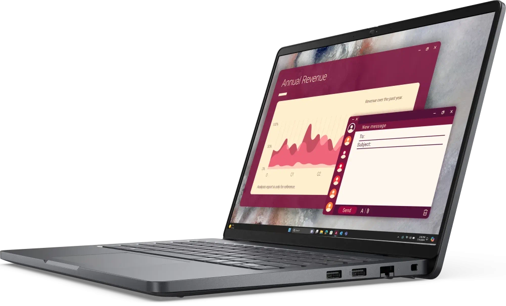 Notebook Dell/Pro 14 PC14250/Core 5/120U/1,4 GHz/16 Gb/SSD/512 Gb/No ODD/Graphics/Integrated/14 ''/1920x1200/Windows 11/Pro/64/FgrPr