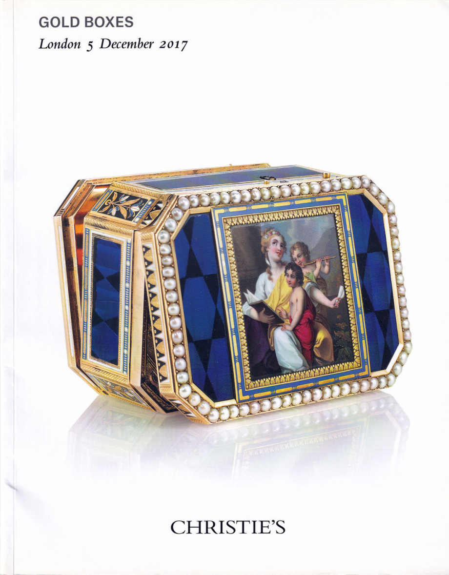 Каталог аукциона Christie's, Лондон, Золотые коробочки: шкатулки и табакерки от 5 декабря 2017 года