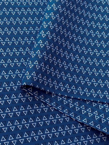 Ткань бязь плательная, рис. "Треугольники", ширина 150 см, арт. 9624