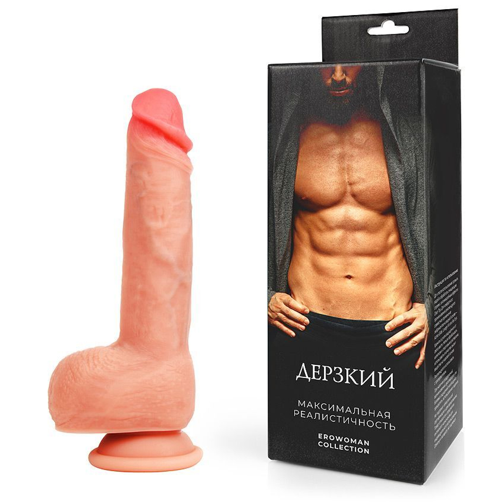 Фаллоимитатор Erowoman-Eroman Дерзкий, на присоске, 16 см