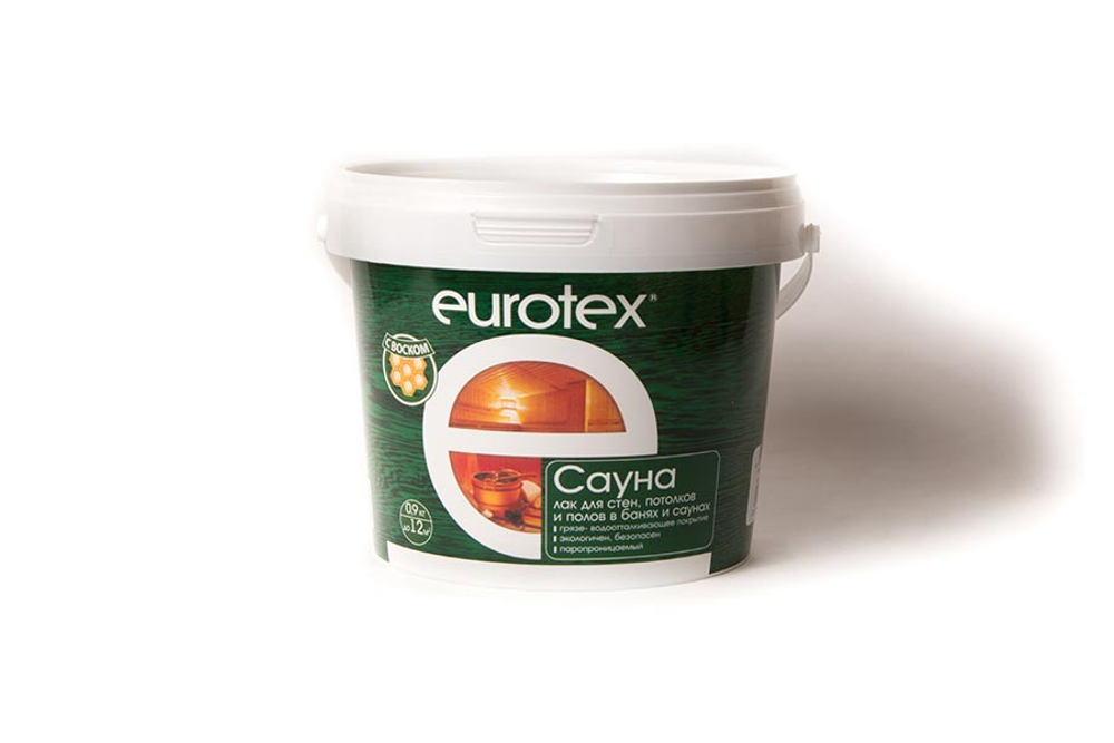 "EUROTEX" Защитный лак для бань и саун 0,9 кг