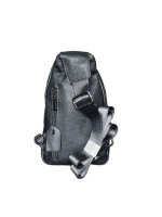 Сумка нагрудная из натуральной кожи QOZA, чёрная