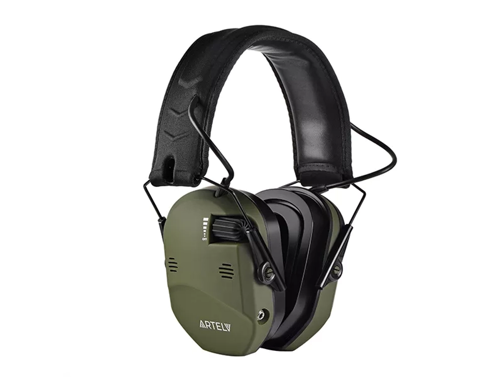 Активные наушники ARTELV КРЕЧЕТ II, гелевые амбушюры, зелёные (AKRGG2)