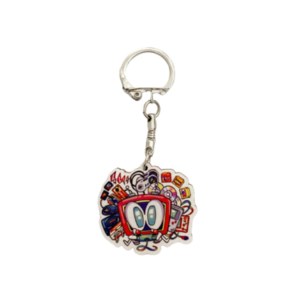 Деревянный брелок Телевизор Гик