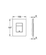 Клавиша смыва Grohe Skate Cosmopolitan 389160A0 Титаниум зеркальное покрытие