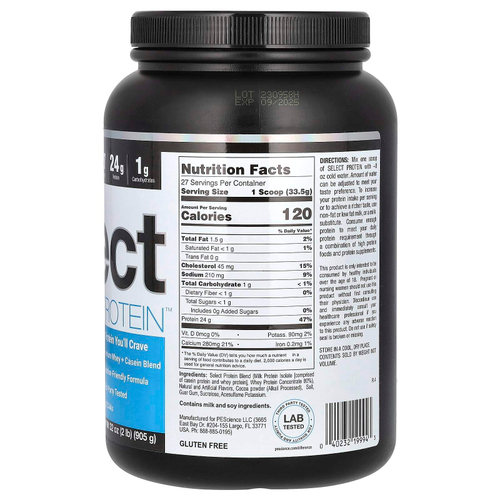 PEScience, Select Protein, шоколадный кекс с глазурью, 905 г (31,9 унции)