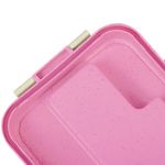 Ланч-бокс контейнер, 1 секция, 3 отделения, 1,4 л, ложка, вилка, 8х21х14 см, розовый, JOYLUX (ДЖОЙЛЮКС) ECO, 609345