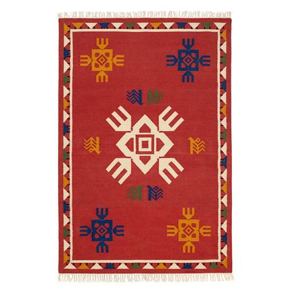 Ковер из шерсти по мотивам чувашских орнаментов 200х300см Tkano Cultural Heritage
