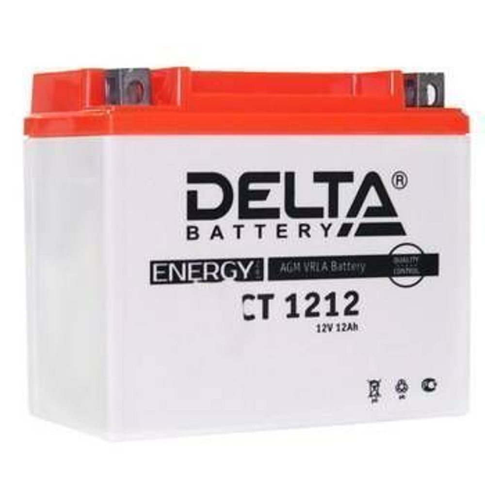 Аккумулятор СТ1212 МТ12-12 YTX14-BS 12 а/ч 150х86х131 св кисл герм  Delta