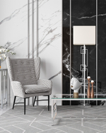 Кресло Мэйден гусиная лапка черно-белый