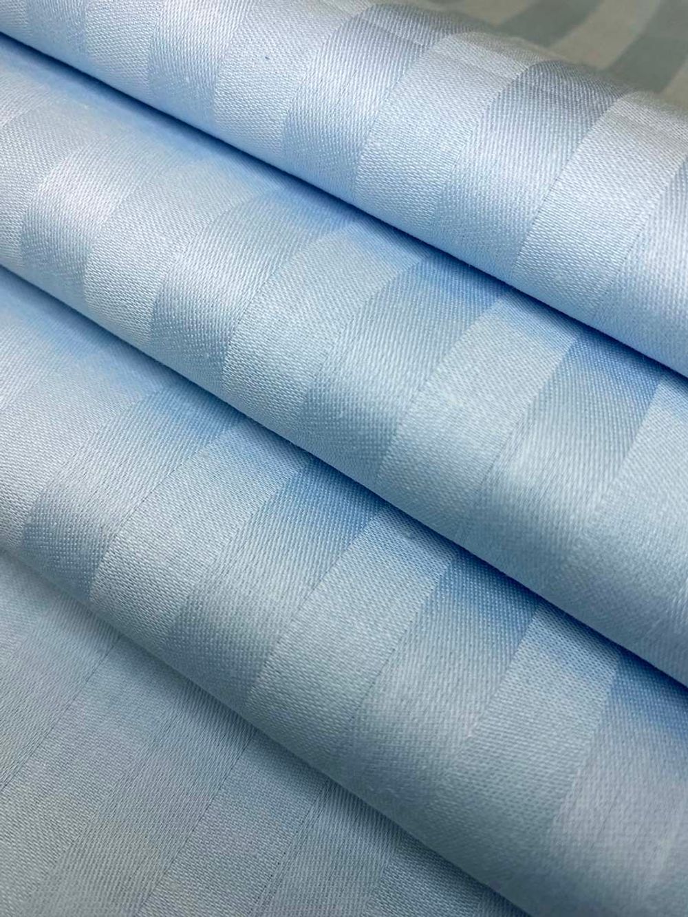 Пододеяльник сатин-страйп Milky Garden "BLUE" 2-спальный на молнии 175x215 см