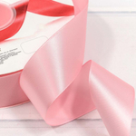Лента Атласная 3,8см х 110м Полиэстер класс А (Розовый)