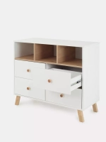 Комод с ящиком "Style" 80 см 2 ящика 2 отсека (арт.115) Cloud White