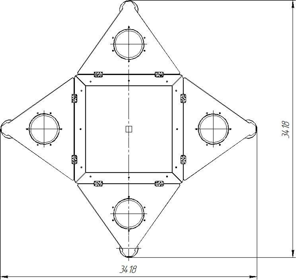 Песочница с крышкой для детской площадки "Люк" Romana 057.38.00