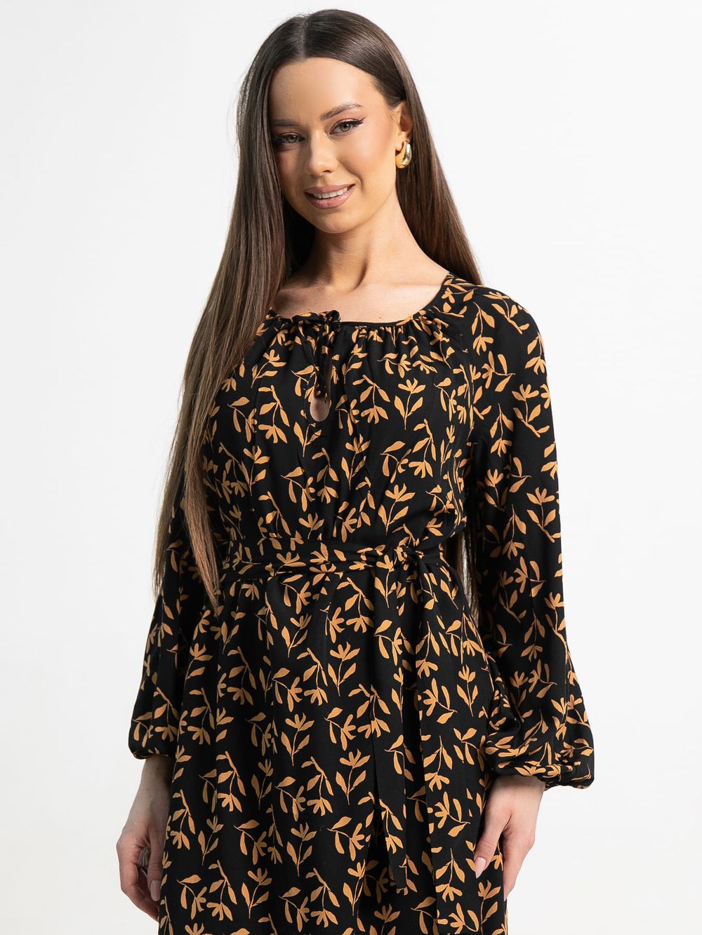 Платье Аура с поясом (черное) П15121-10М LT Collection