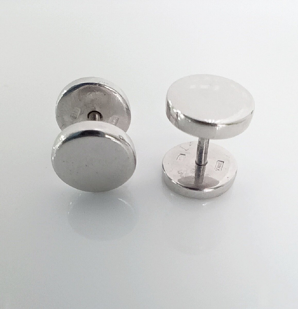 Серьги пусеты "Эстерелла", серебро 925*, родированные/ Ф