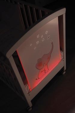 Детская кровать Erbesi Elly LED белый