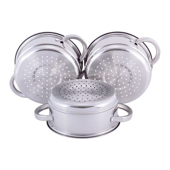Пароварка 3-х уровневая d18 см. из нержавеющей стали Kamille KM-5836