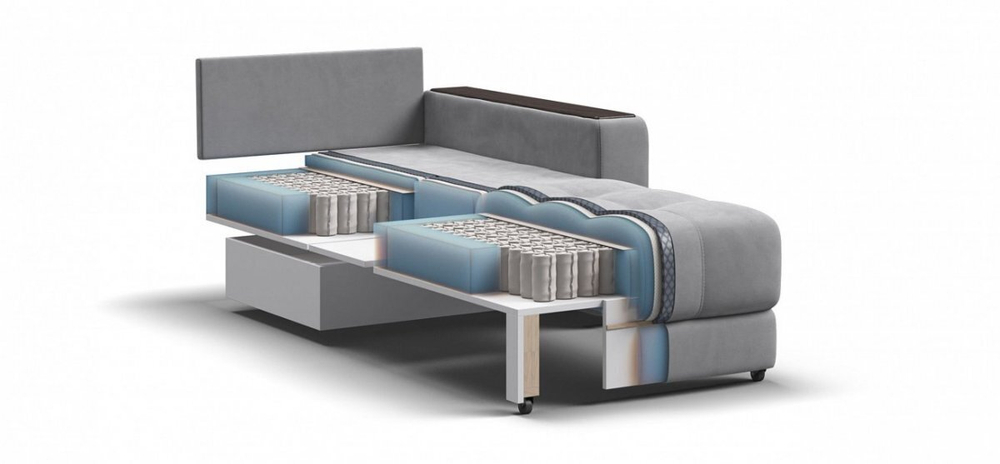 Босс кресло-кровать Велюр Монолит сталь