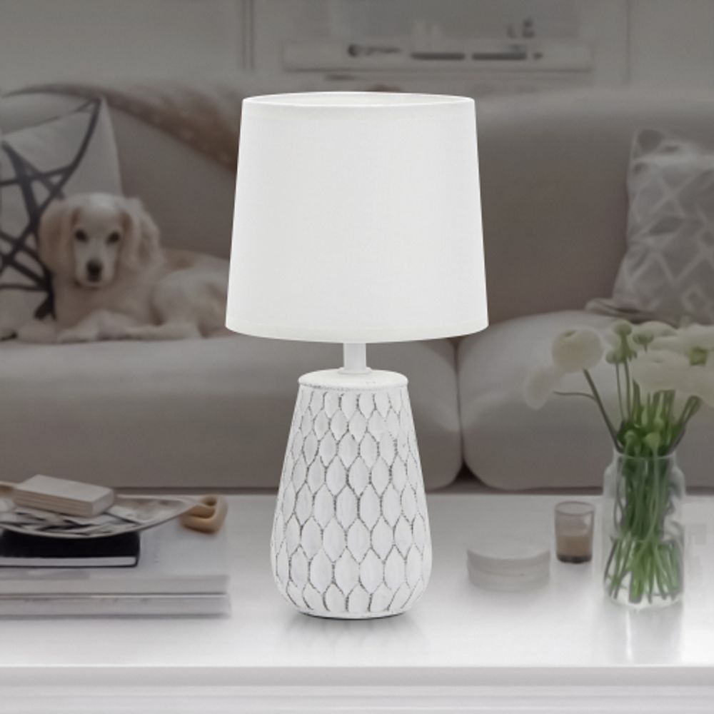 Настольная лампа Rivoli Bertha 7071-502 1 * Е14 40 Вт керамика белая